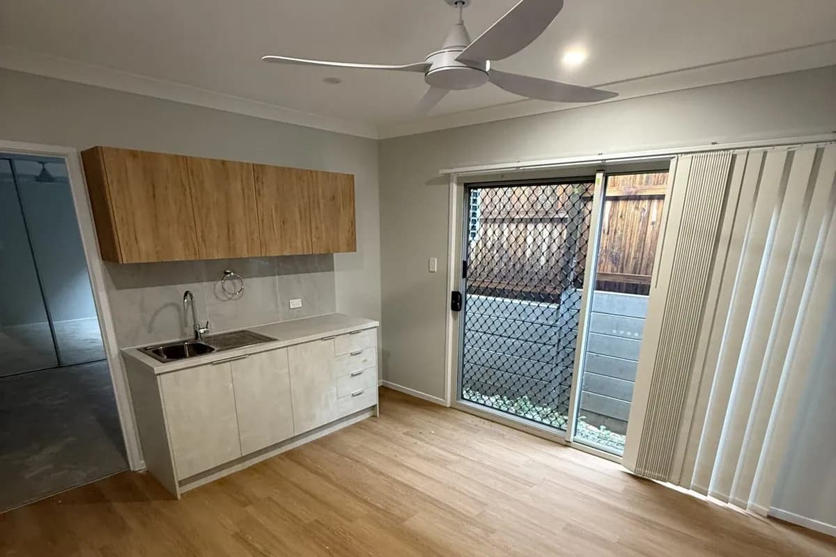 Living area and kitchenette in one of our Salisbury units